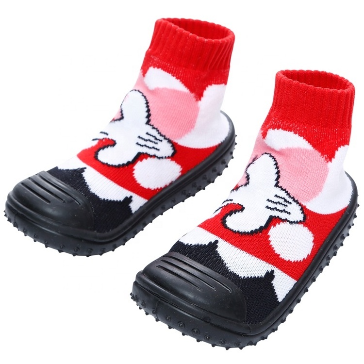 wholesale assorted styles knitted rubber sole baby shoe socks