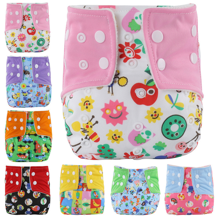 printed waterproof washable baby cloth diaper