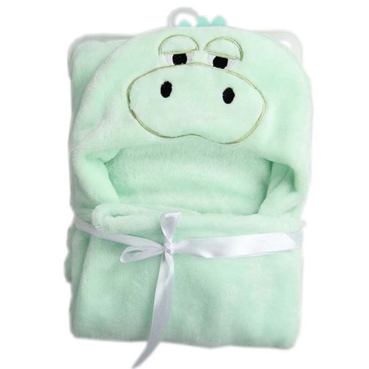 cartoon animal hooded baby swaddle blanket