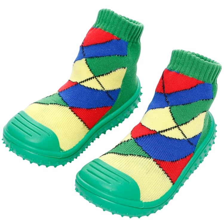 wholesale assorted styles knitted rubber sole baby shoe socks