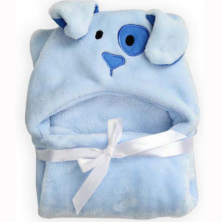 cartoon animal hooded baby swaddle blanket