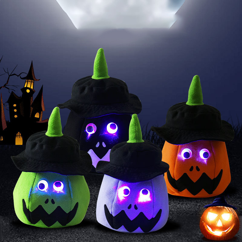 Light Up Halloween Party Candy Bags Reusable Goody Bucket for Kids LED Light Halloween Basket decorations