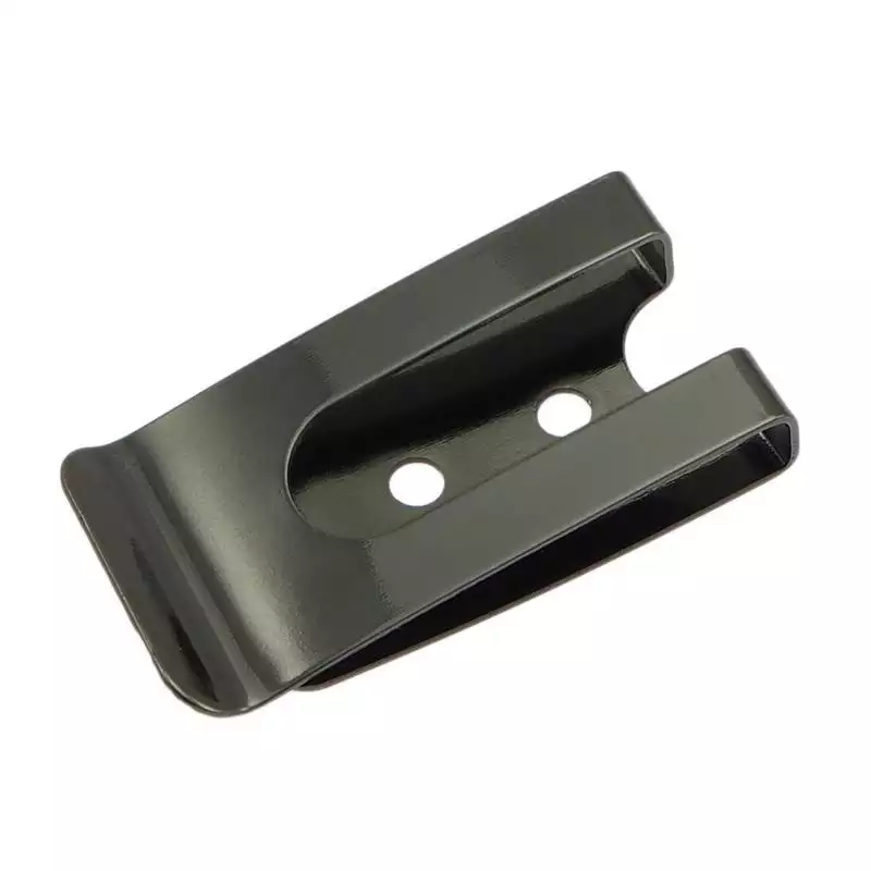 LEITE China manufacturer OEM custom black oxided spring steel stamping sheet metal belt clip