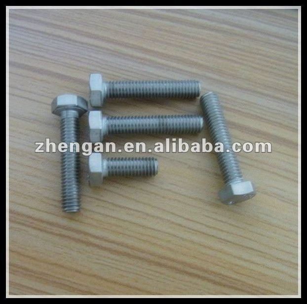 Hex bolt screw factory price customized wholesale high strength metric M6 M7 M8 M9 M15 M17 M20 304 316 stainless steel hex bolt