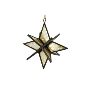 Zheng Tian Clear Glass Stained Star Creations Ornament Holiday Decor for Christmas Trees