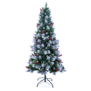 Wholesale 6Ft High PVC Christmas Tree with Berries Sprinkled with Scallions Artificial Christmas Tree Arbol De Navidad