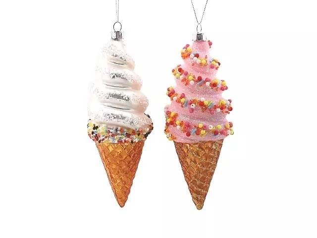 High quality Christmas Tree Ornaments Decoration Home ice cream shape Gift Xmas Tree Hanging Ornaments Christmas Pendant