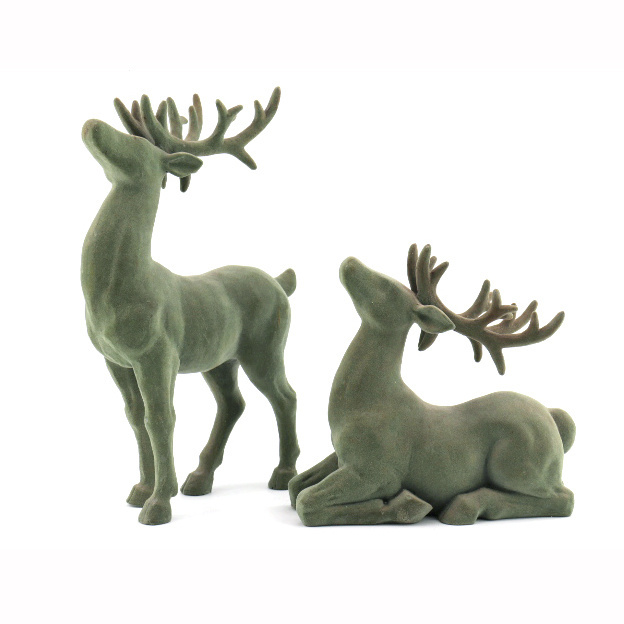 Shop Hotel Mall Decoration Customized Size  Resin Reindeer &Deer Sculpture Festival Party Christmas Deer Statue Decoration