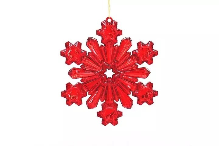 High quality White Stars Hanging Ornaments Christmas Decorations Crystal Snowflake Acrylic Snowflake Hanging Decoration