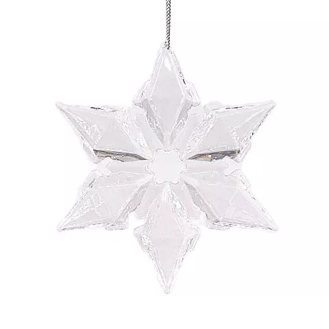 High quality White Stars Hanging Ornaments Christmas Decorations Crystal Snowflake Acrylic Snowflake Hanging Decoration