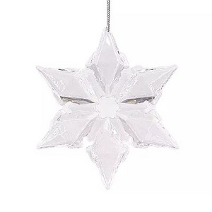 High quality White Stars Hanging Ornaments Christmas Decorations Crystal Snowflake Acrylic Snowflake Hanging Decoration