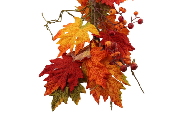 Artificial Fall Leaves Garland Simulation Colorful Maple Leaves Plants Hanging Vines For Home Wedding Party Garden Wall Decor