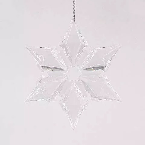 High quality White Stars Hanging Ornaments Christmas Decorations Crystal Snowflake Acrylic Snowflake Hanging Decoration