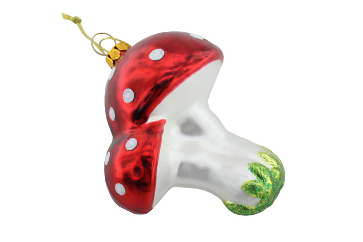 Mushroom Colossus Snail Shape Christmas Tree Decoration Pendant Glass Painted Window Party Decorations Beautiful Red Double