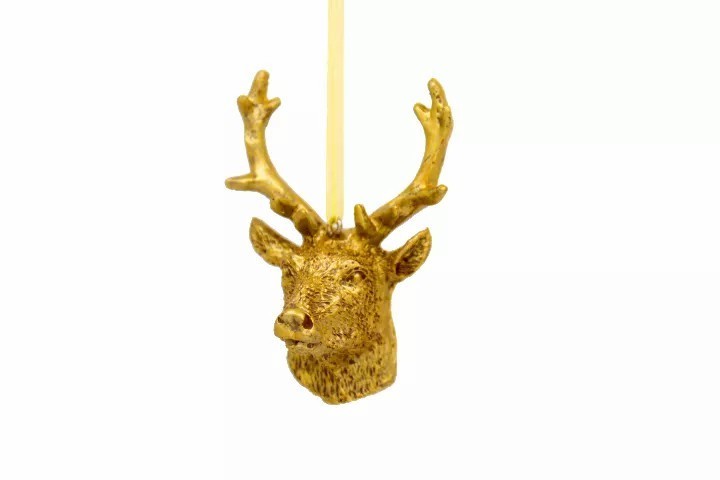 Home Resin Reindeer Christmas Decoration Supplies Indoor Wall Decor Christmas Deer Head Figurines Hanging Ornament