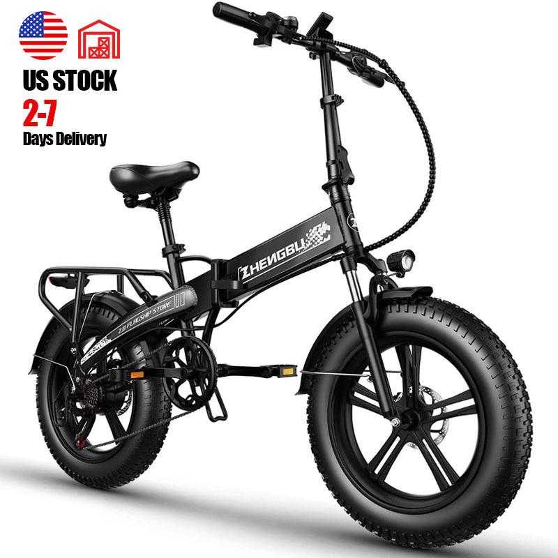 US Warehouse Cheap Adult 48V 12.8AH 750W Folding Electric Bike /fat tire Electric Bicycle / Moped With Pedal Drop Shipping EBike