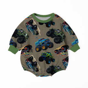 Baby Romper Newborn Soft Comfortable Knit Boy Playsuits Colorful Jeep Kid Long Sleeved Sweatshirt Jumpsuits