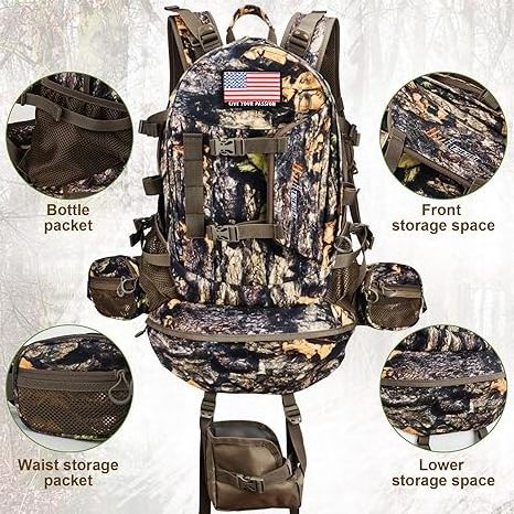 Wholesale Custom Durable Large Capacity Waterproof Camo Packs Hunting Archery Backpack For Sport Hiking Camping