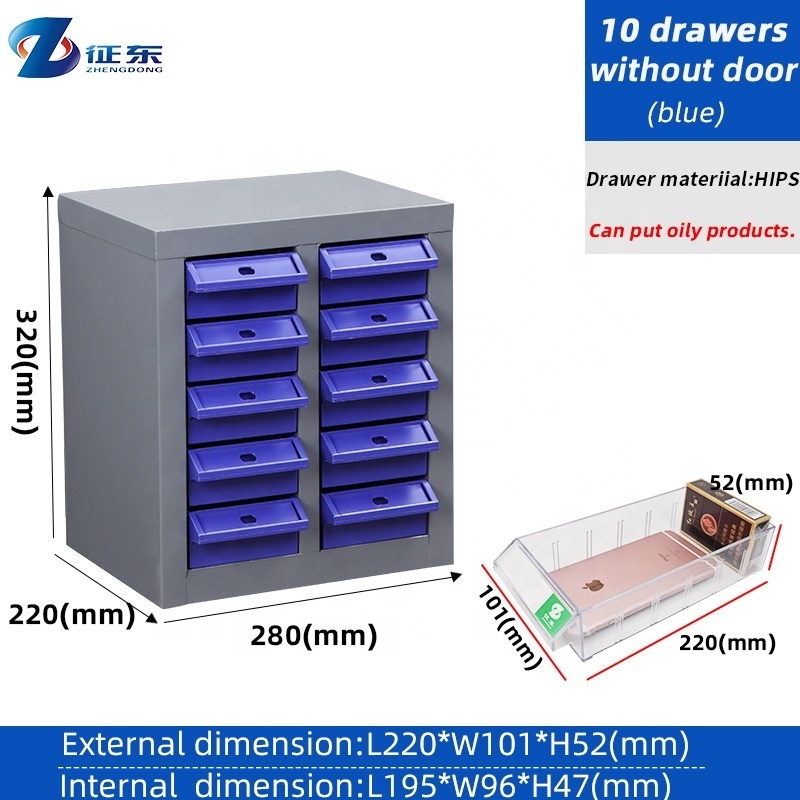 Custom Heavy-Duty Metal Small Box Modern Design Sorting Storage Spare Parts Organizer Cabinet with Drawers Home Office Workshop