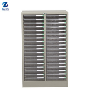 High Quality Study Transparent Drawer 18 Deep Drawers Double-Row  Metal File Cabinet With Wheel