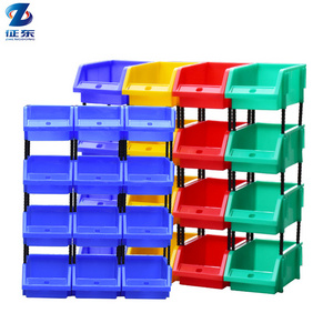 Warehouse Spare Part Storage White Plastic Storage Bin Stackable Storage Tool Plastic Shelf Bins