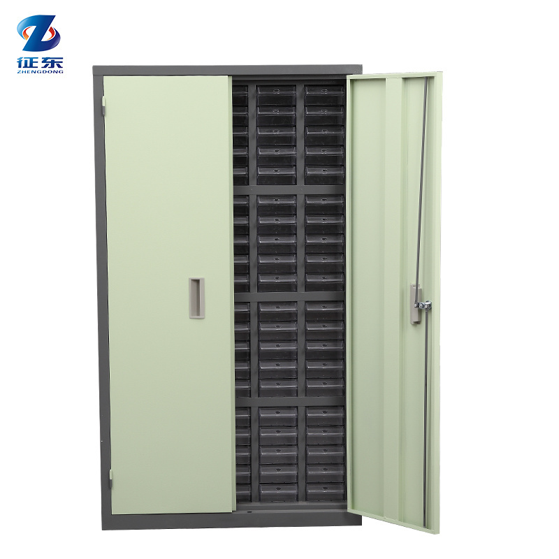 Workshop Small plastic spare parts electronic components organizer 100 drawers metal parts cabinet