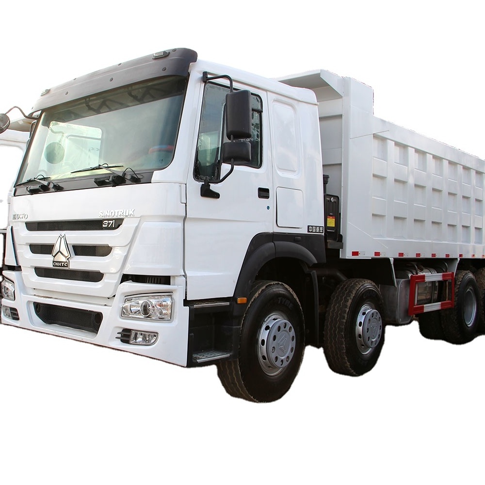 SINO Tipper Dump Trucks 375hp Sinotruk Howo Used 8*4 TRUCK 12 Wheel Heavy Duty 7.5m Box SINOTRUCK Manual Left Hand Drive