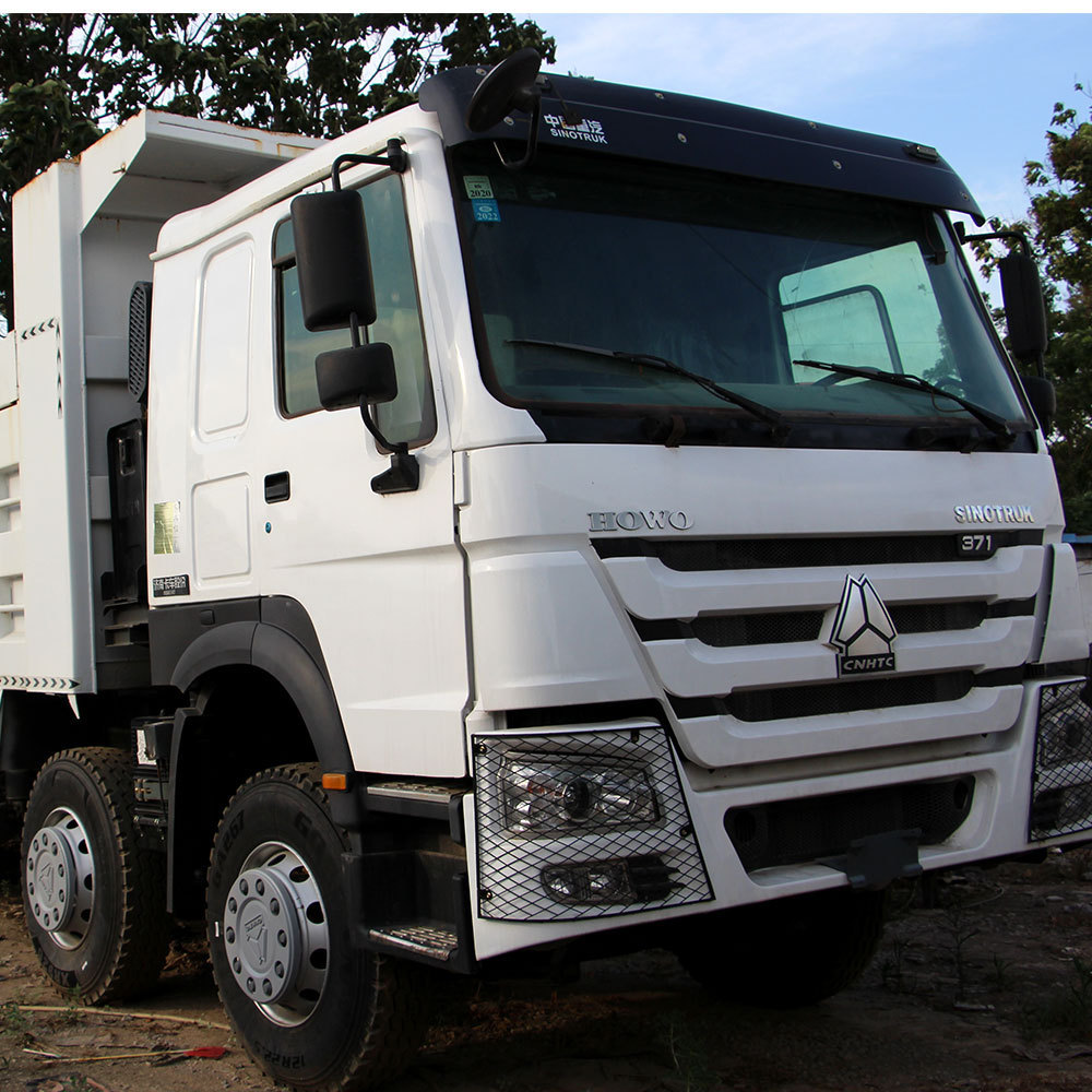 SINO Tipper Dump Trucks 375hp Sinotruk Howo Used 8*4 TRUCK 12 Wheel Heavy Duty 7.5m Box SINOTRUCK Manual Left Hand Drive