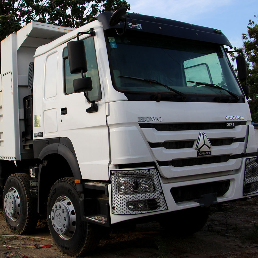 SINO Tipper Dump Trucks 375hp Sinotruk Howo Used 8*4 TRUCK 12 Wheel Heavy Duty 7.5m Box SINOTRUCK Manual Left Hand Drive