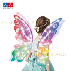 Zhengguang Simulated Butterfly Swing Moving Light Up Butterfly Wings Girls Dress Up Electric Led Fairy Butterfly Wings