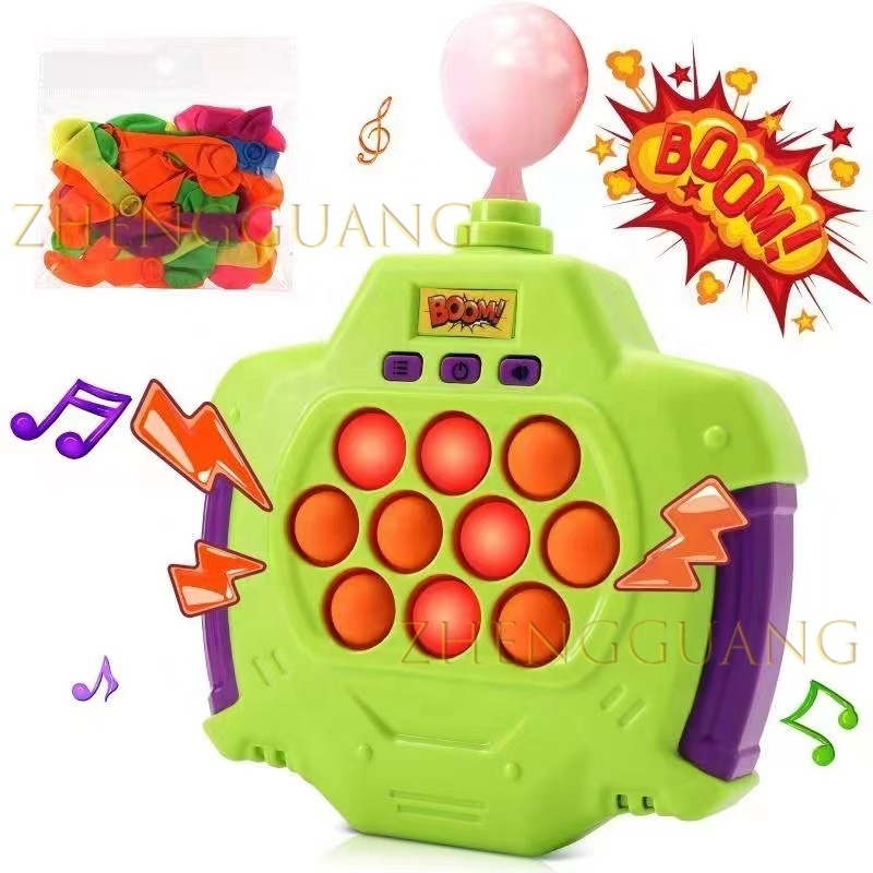 Zhengguang Toys Handheld Bubble Pressure Glowing Games New Quick Pop Light Up Console Game Fast Push It Fidget Toy Quick Push