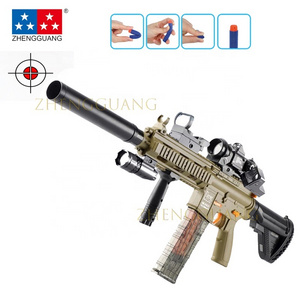 Zhengguang Launch EVA Suction Tray Soft Bomb Hot Selling Kids Boy Game Pistola Foam Bullet Plastic M416 Toy Gun