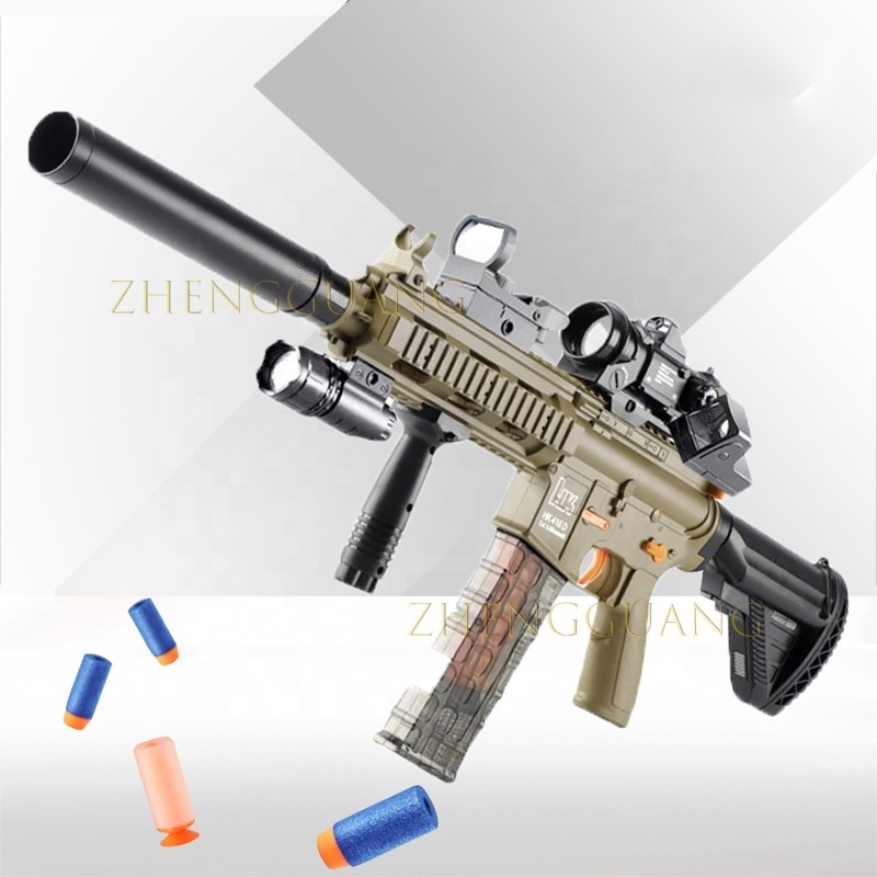 Zhengguang Launch EVA Suction Tray Soft Bomb Hot Selling Kids Boy Game Pistola Foam Bullet Plastic M416 Toy Gun