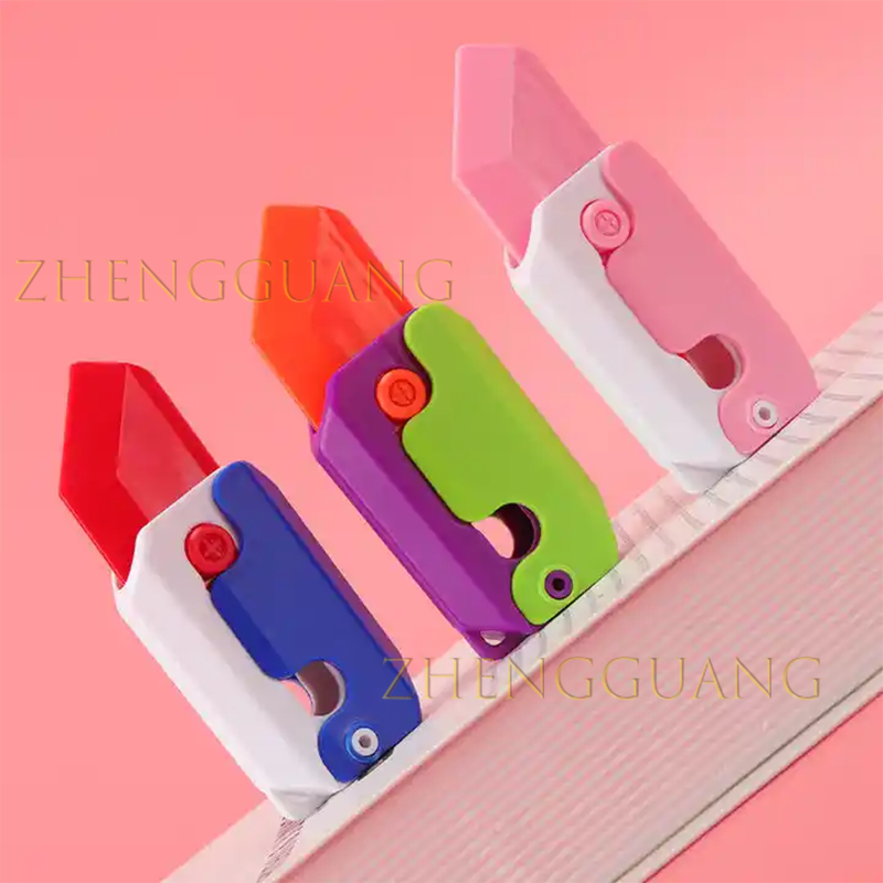 Zhengguang Toys Tiktok Popular 3D Gravity Knife Plastic Mini 3D Radish Knife Decompression Net Red Children Toys Radish Knife