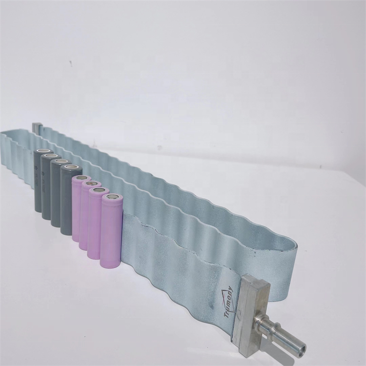 Hybrid Electric Vehicle Cylindrical Battery Pack Aluminum Microchannel Cooling Channel System Liquid Water Cooling Cold Plates