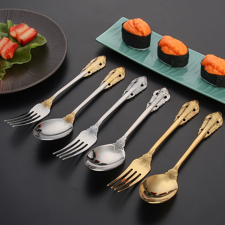 cutlery set stainless steel gold cutlery gold stainless steel flatware set knife fork spoon set stainless steel cutlery