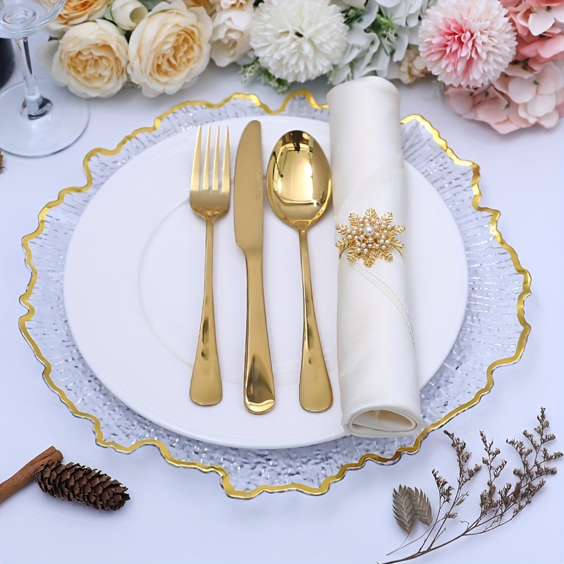 13 inch rose gold PS plastic rattan charger plate wholesale wedding party reusable charger plate cheap elegant