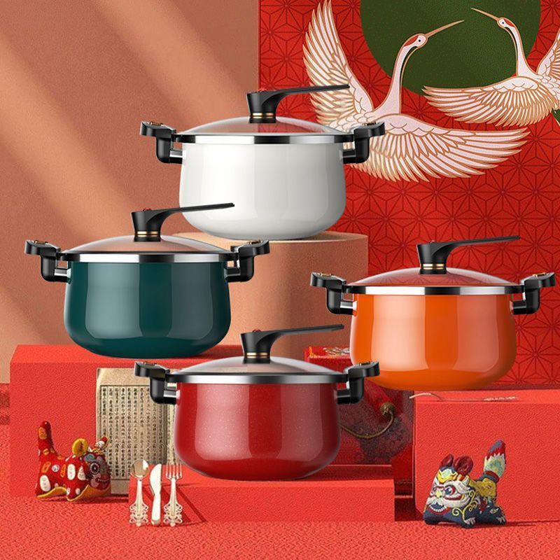 Wholesale 28cm Cooking Pots Sets Nonstick Cookware Ceramics Enamel Health Pot For Kitchen