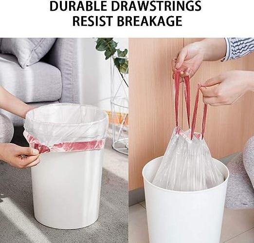 Custom Printed Heavy Duty 13 Gallon Biodegradable Recycled Plastic Trash Bag Dustbin Liners Drawstring Garbage Bag On Roll