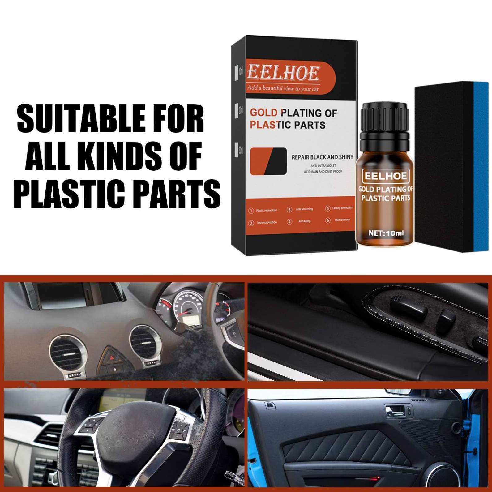 New Liquid Car Plastic Coating Trim Restore Auto Leather&Plastic Refurbishment Plastic Restorer for Cars