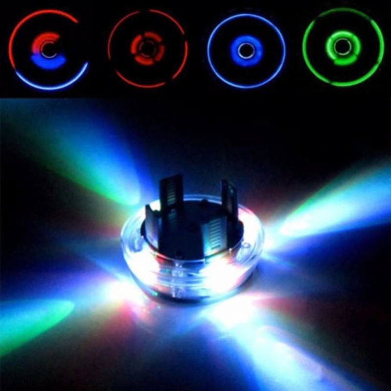 Car Accessories 12 LED RGB Auto Solar Energy Flash Wheel Tire Rim Light Car Colorful Atmosphere Hub Lamp Car Decorative Lights