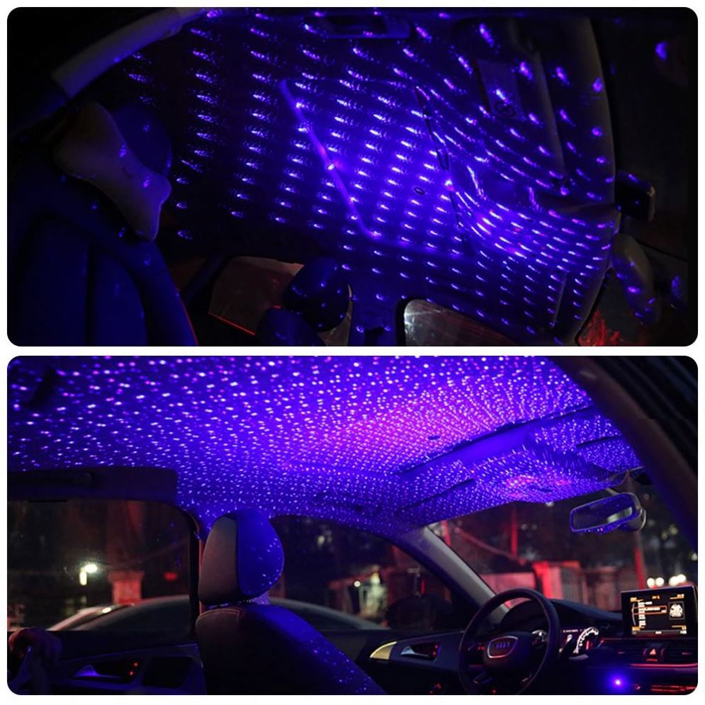 USB Car Room Roof Atmosphere Interior Ambient Star Light LED Starry Lamp Ceiling