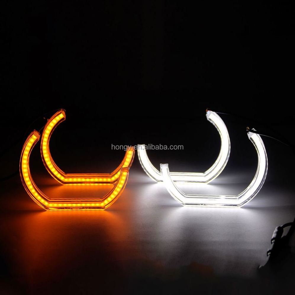 Hot Selling Crystal C Shape LED RGB Angel Eyes Headlight For E90 E91 E82 E87 E60 E92 F30 Halo Rings Angel Eyes