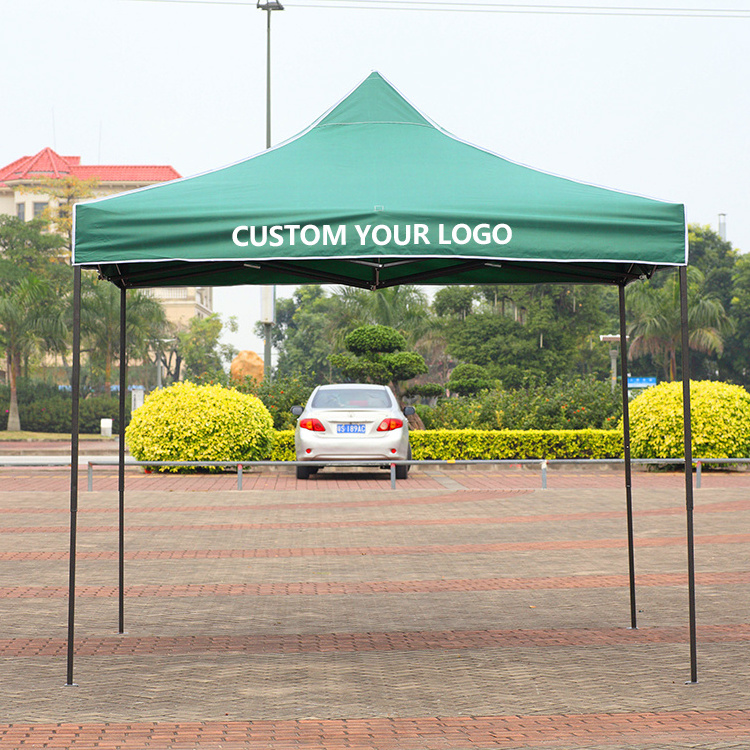 Economic Folding Pop Up Tent Printed Advertising Gazebo Roof Top Trade Show Tent Storage Bag Exhibition Enclosed Canopy Tent