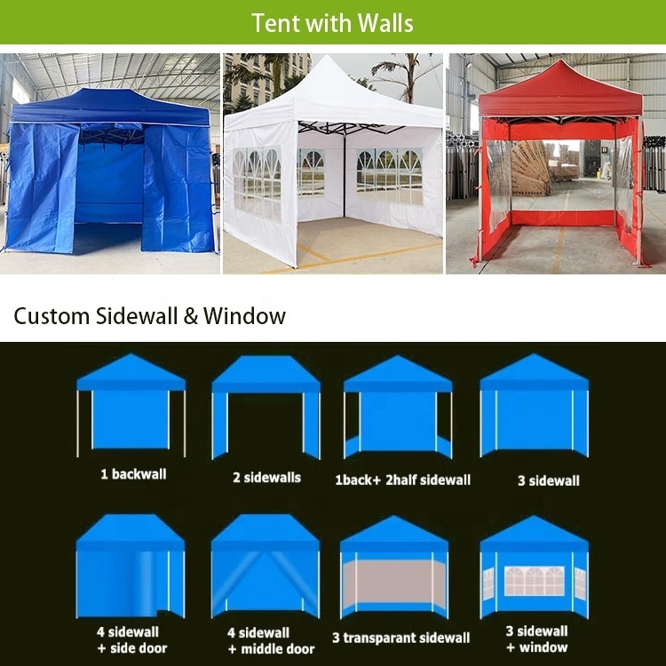 3X3 2X3 3X4.5 3X6 Easy Up Tent Canopy Folding Gazebo Tent Instant Pop Up 10X10 10X20 Trade Show Folding Tent