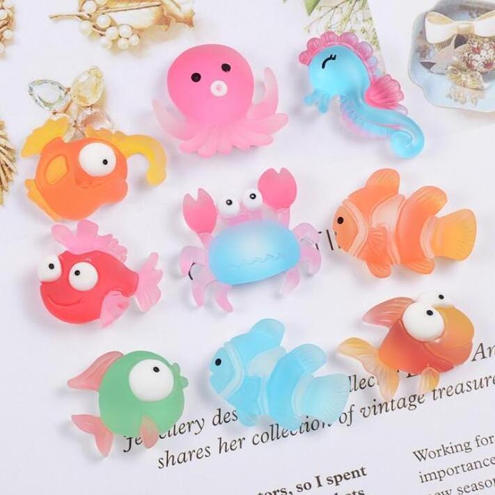 2019 New Designs Ocean Animals Fish Crab Charms Slime Beads Making Supplies for DIY Crafts Gifts