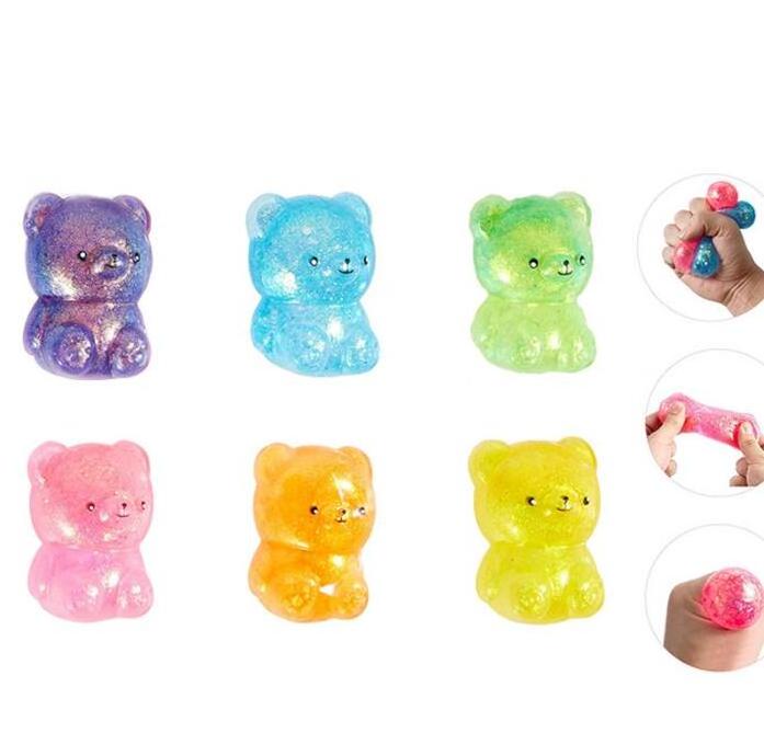 Little Bear Stree Balls Anti Fidget Ball TPR Sugar Stress Balls Animal Squeeze Release Stress Toys