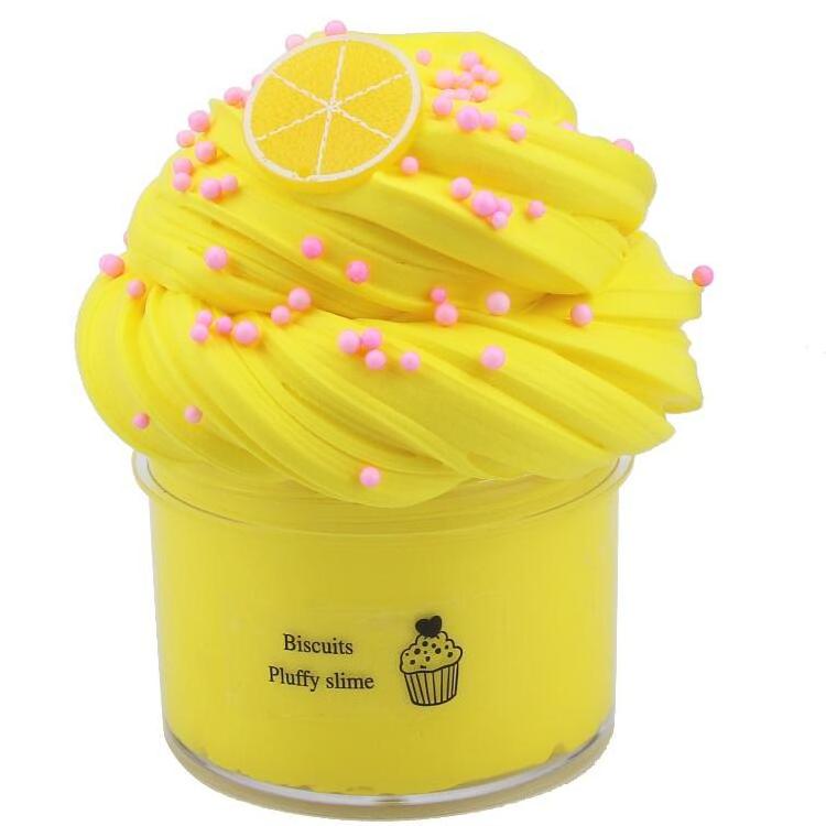 Fruits Charms Cotton Slime Crystal Soft Butter Slime Making Kit  Playdough/Slime Container in Wholesale