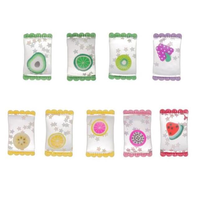 Korea Style Crystal Fruits Candy Resin Charm Kawaii Slime Charms In Promotion