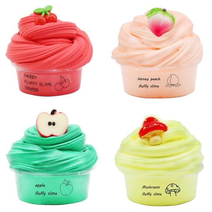 Manufacturer Plain White Fluffy Slime Fruits Butter Slime Cute Cotton Slime In Wholesale